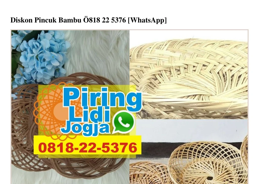 diskon pincuk bambu 818 22 5376 whatsapp