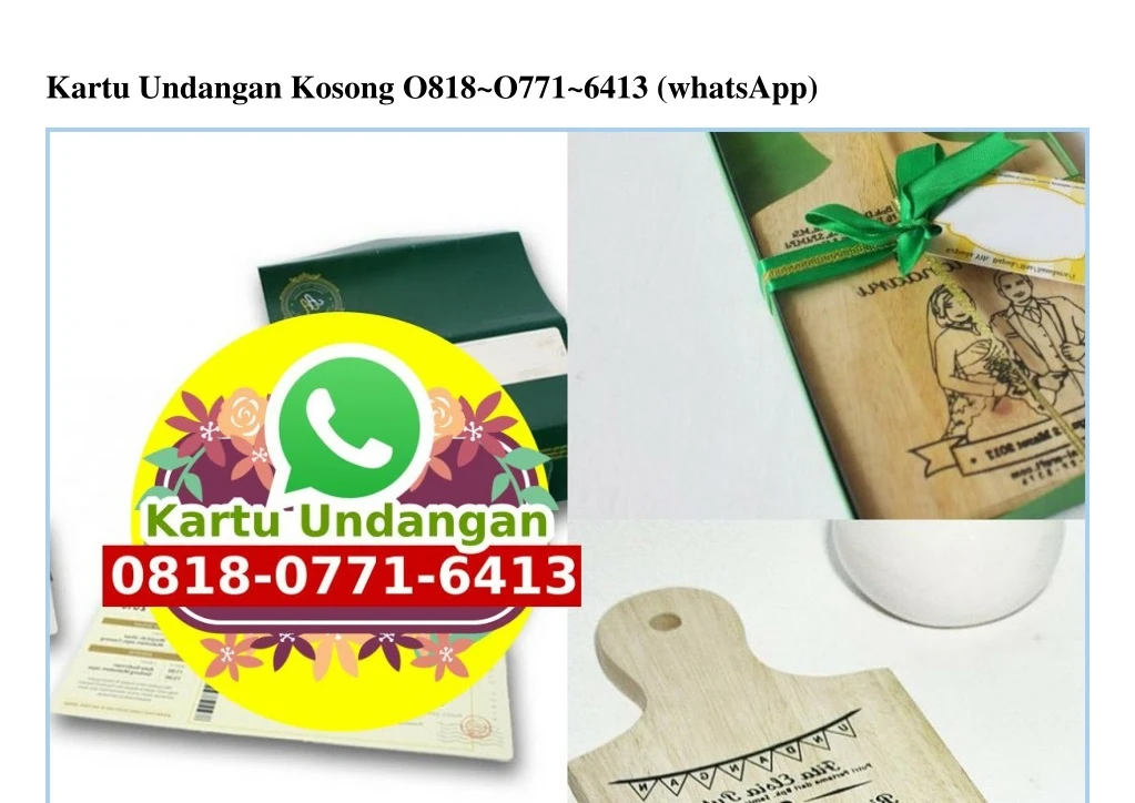 kartu undangan kosong o818 o771 6413 whatsapp