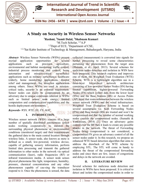 international journal of trend in scientific