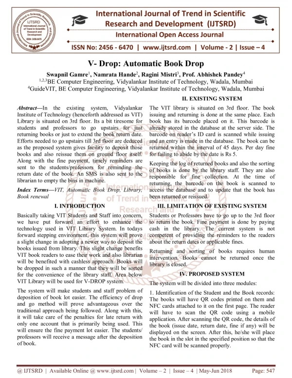 international journal of trend in scientific