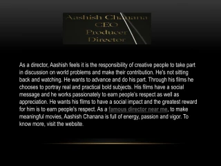 The Famous director near me. - slide 1