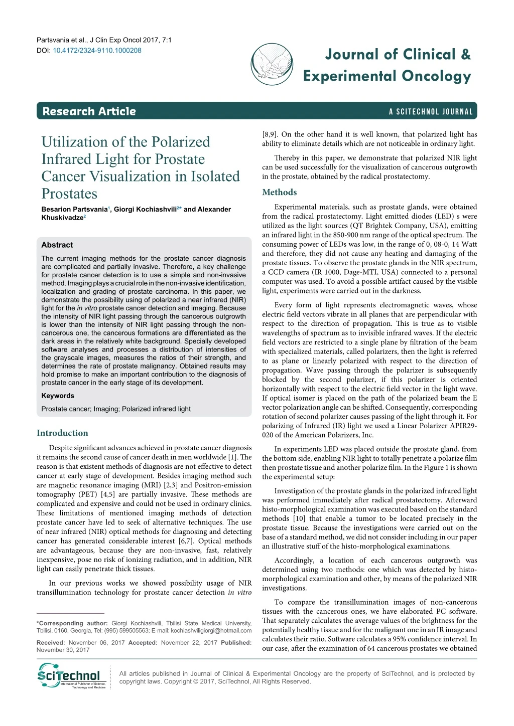 partsvania et al j clin exp oncol 2017