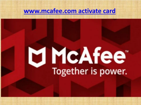 www mcafee com activate card