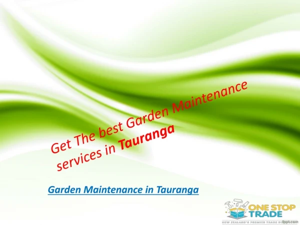 Get the Best Garden Maintenance in Tauranga