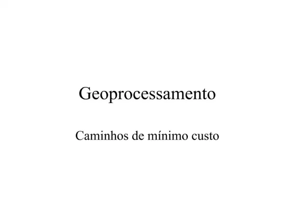 Geoprocessamento