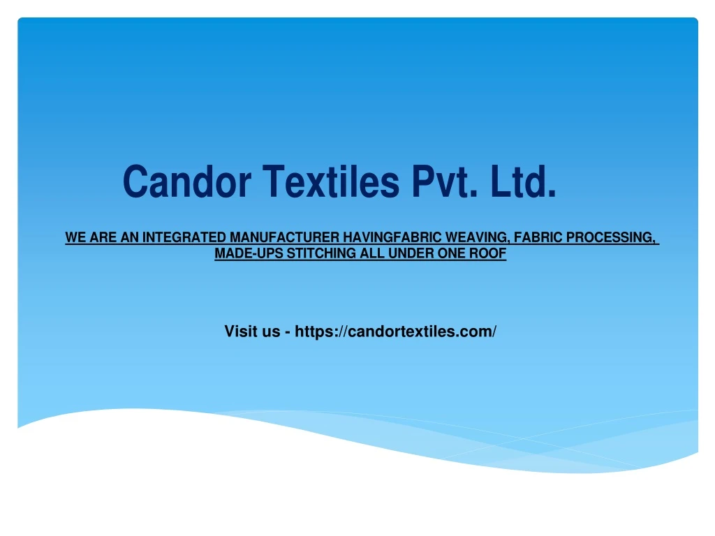 candor textiles pvt ltd