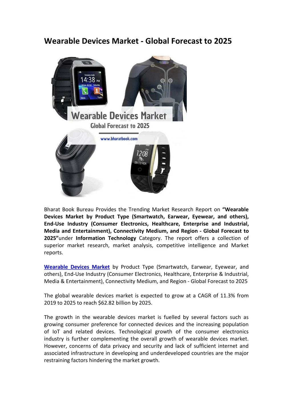 wearable devices market global forecast to 2025