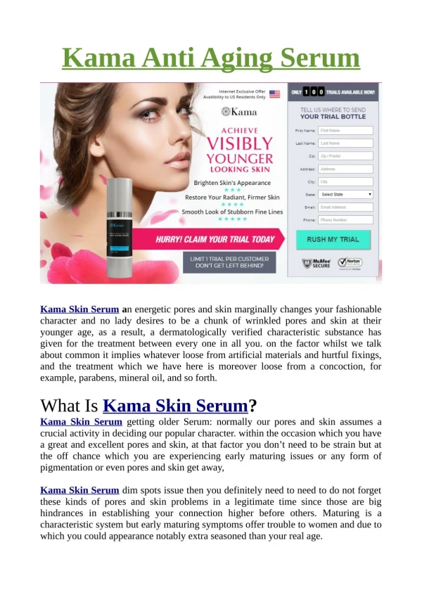 Kama Anti Aging Serum: Does This Product Really Work?