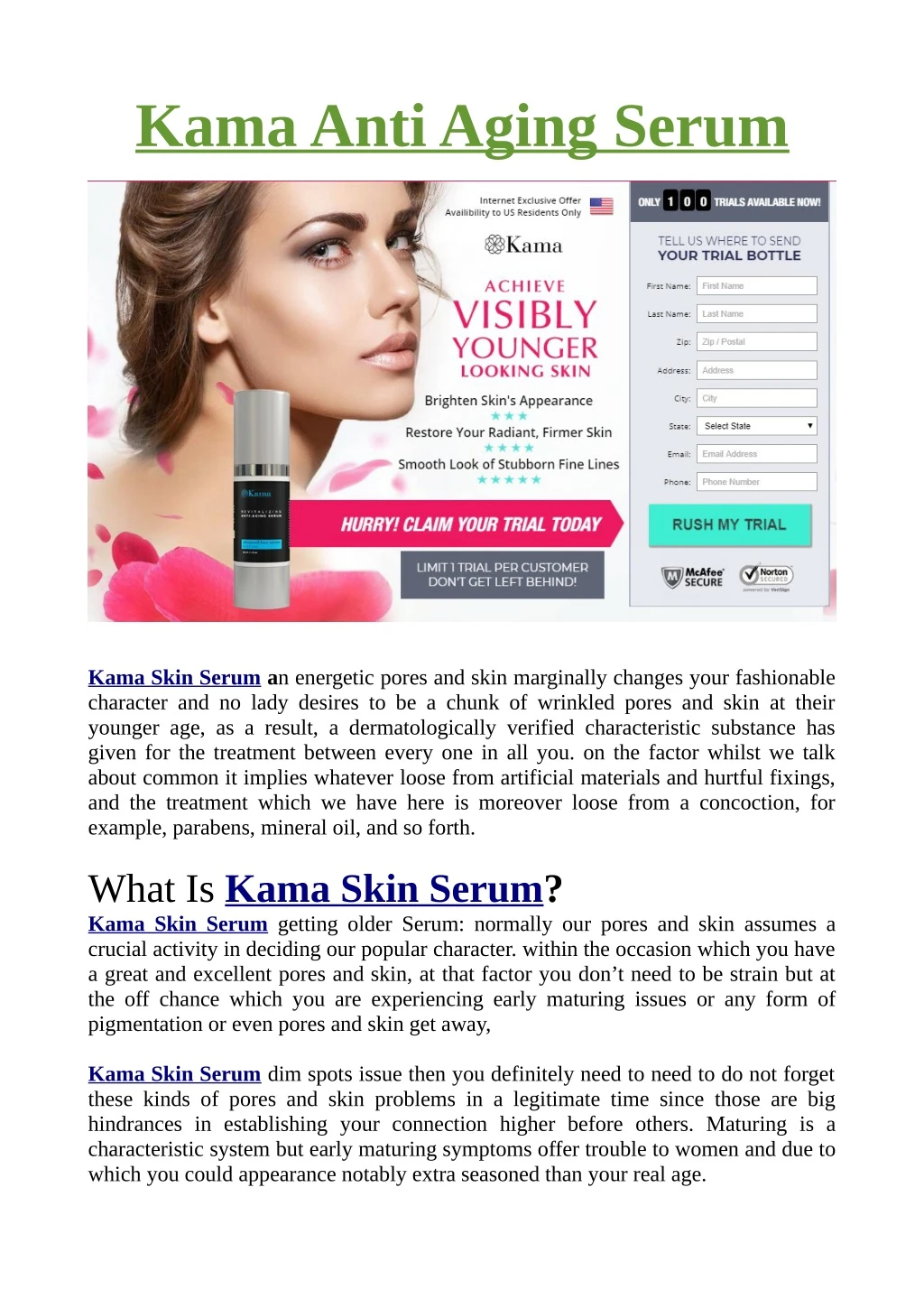 kama anti aging serum