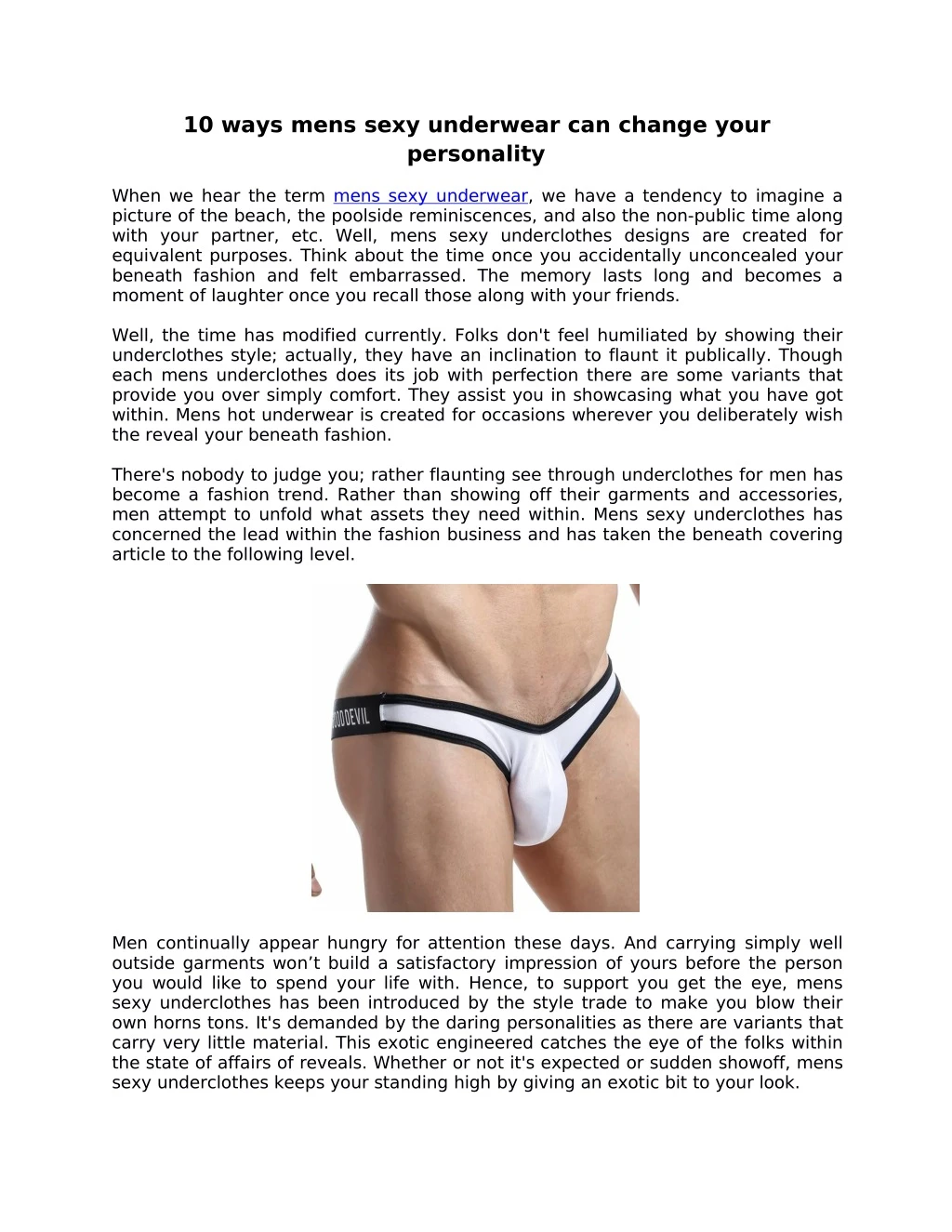 10 ways mens sexy underwear can change your