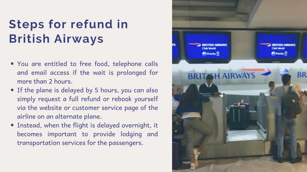 steps for refund in british airways