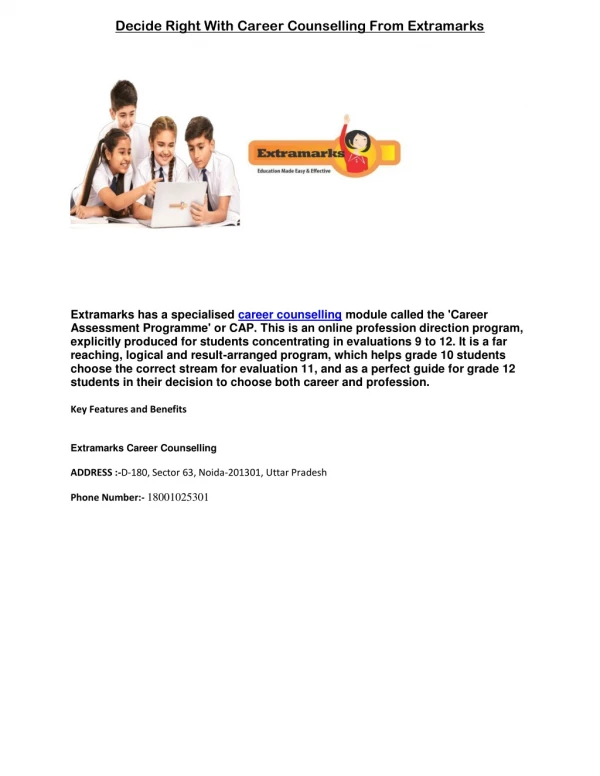 decide right with career counselling from