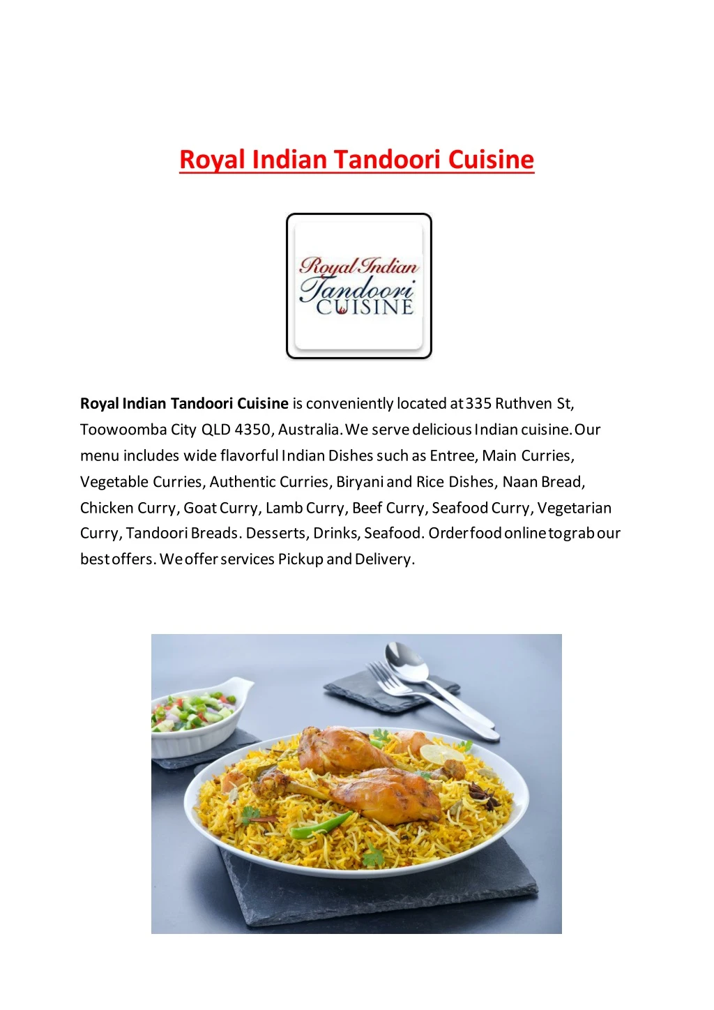 royal indian tandoori cuisine