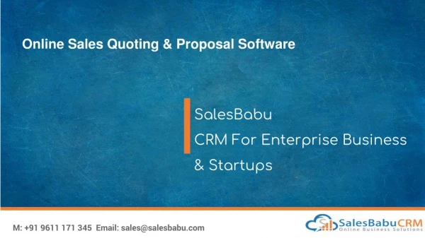 online sales quoting proposal software