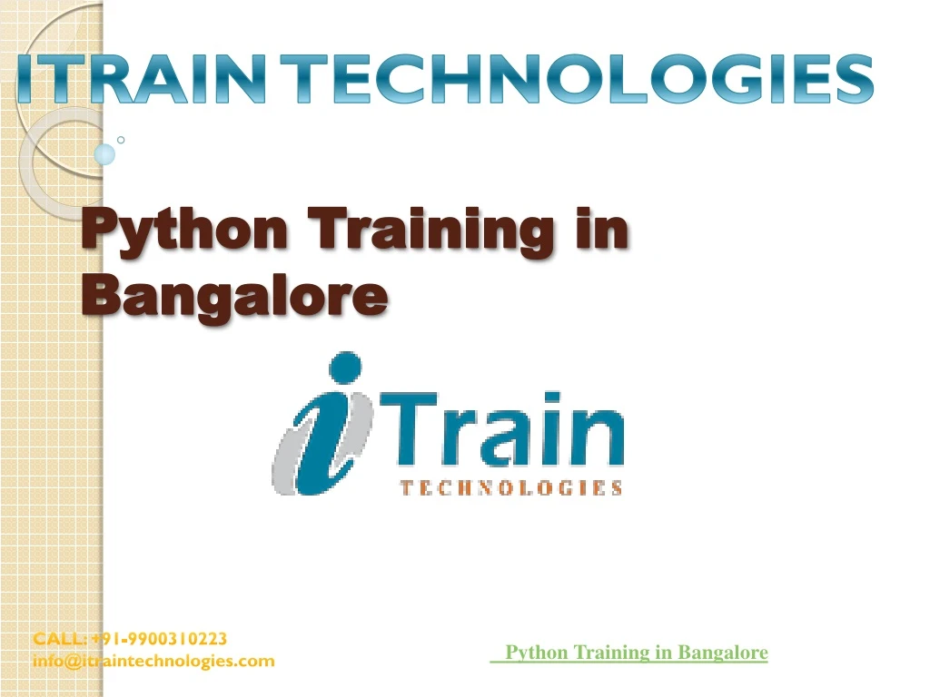 python training in bangalore