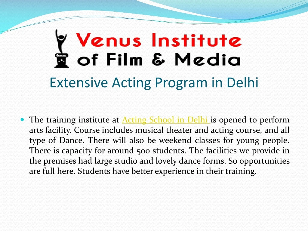extensive acting program in delhi