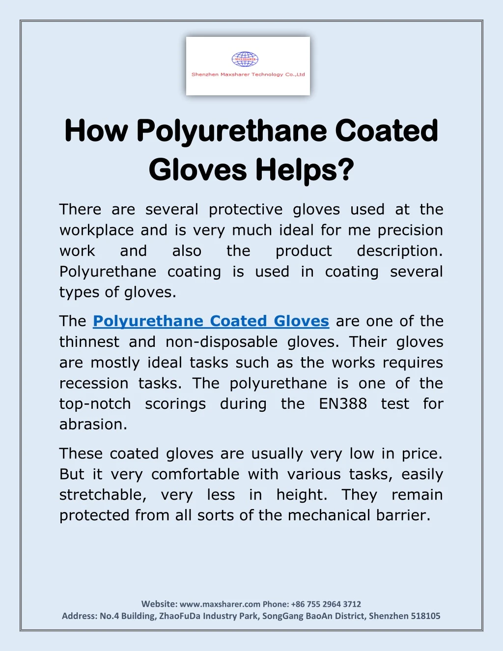 how how polyurethane coated polyurethane coated