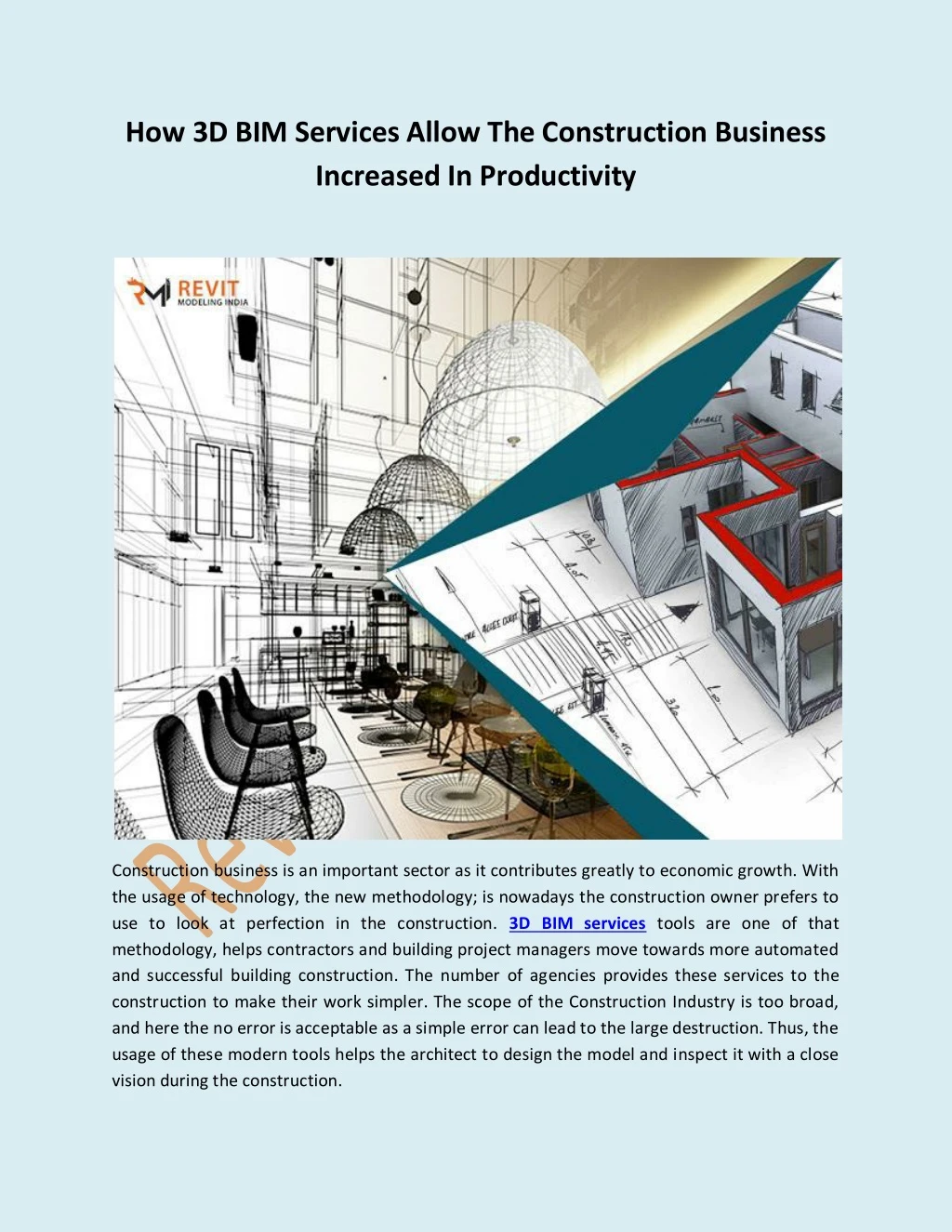 how 3d bim services allow the construction