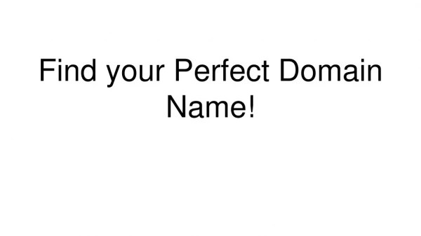 find your perfect domain name