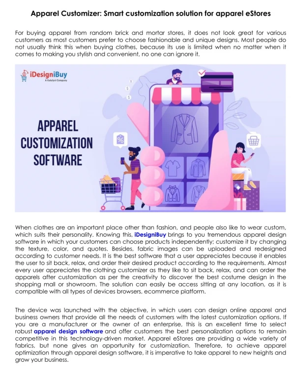 apparel customizer smart customization solution