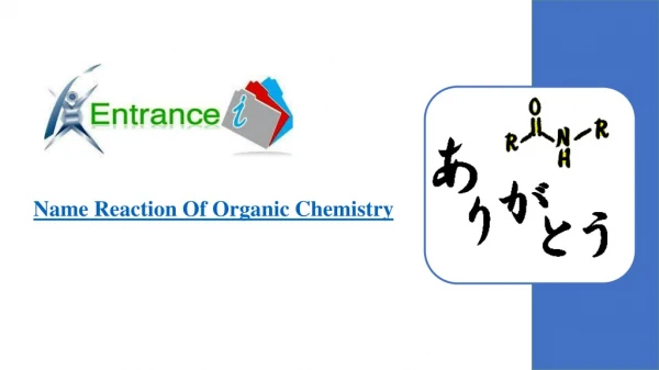 Name Reaction Of Organic Chemistry