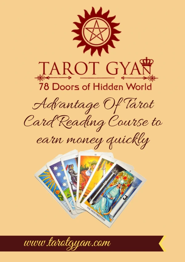 Advantage Of Tarot Card Reading Course to earn money quickly