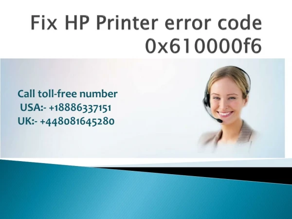 Hp Printer Error 0x610000f6