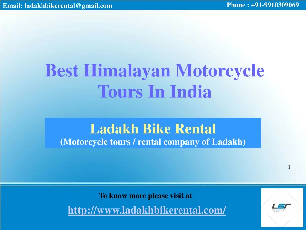 best himalayan motorcycle tours in india