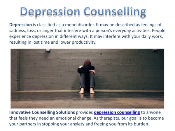 Depression Counselling