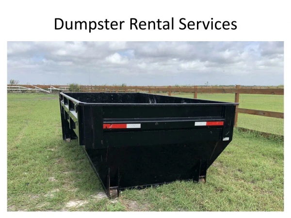 Dumpster Rental Services