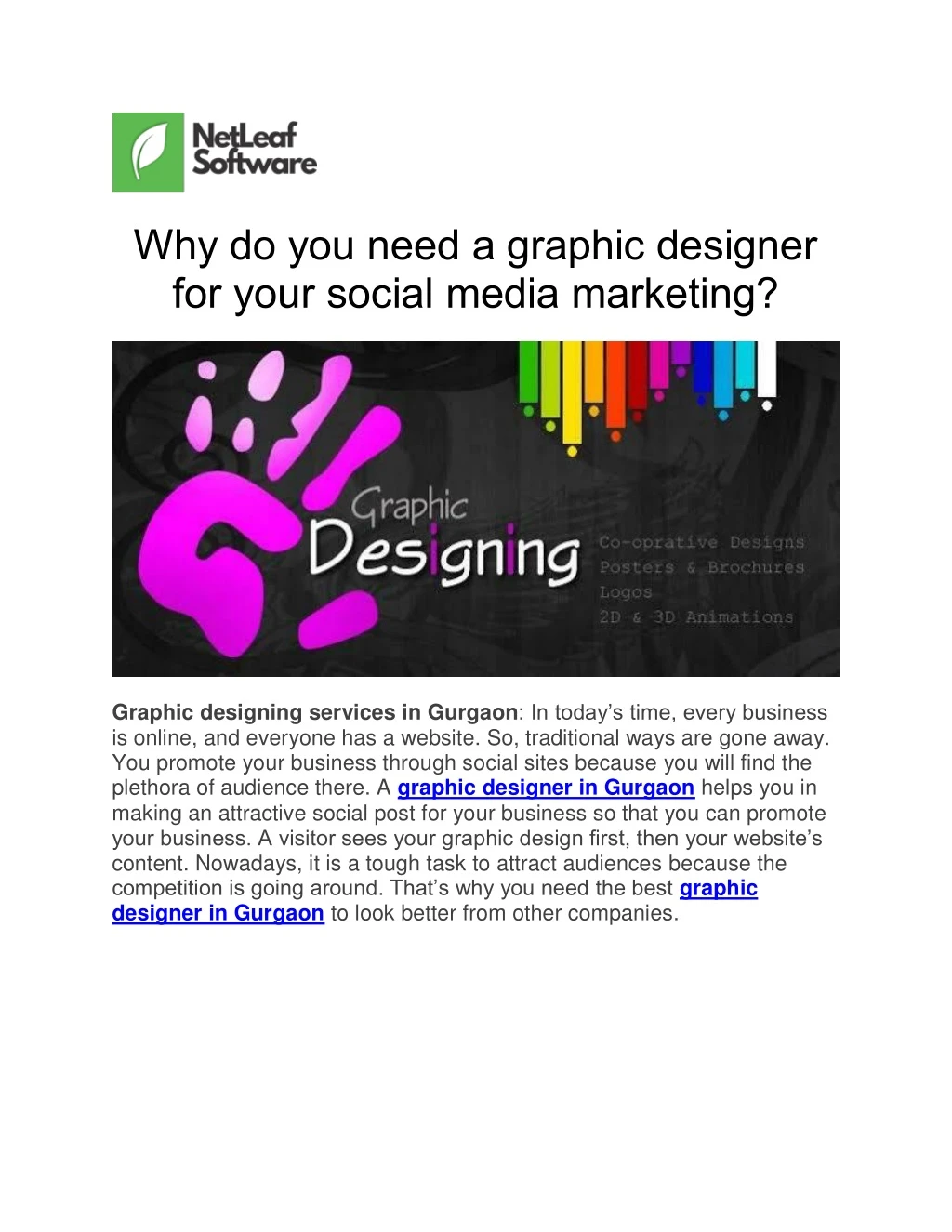 why do you need a graphic designer for your