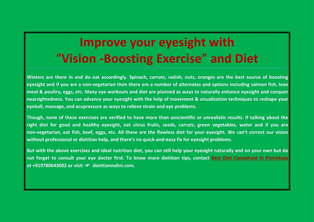 improve your eyesight with vision boosting