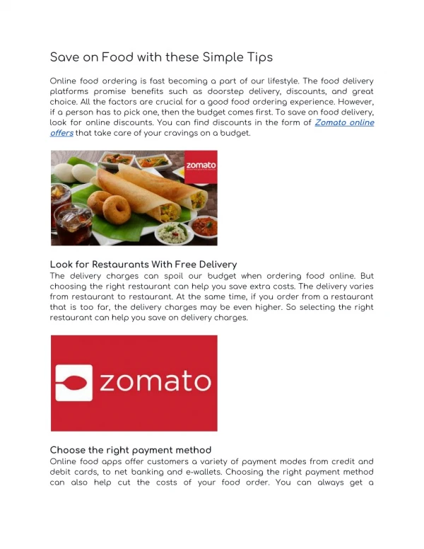 save on food with these simple tips online food