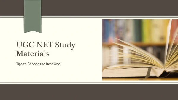 ugc net study materials