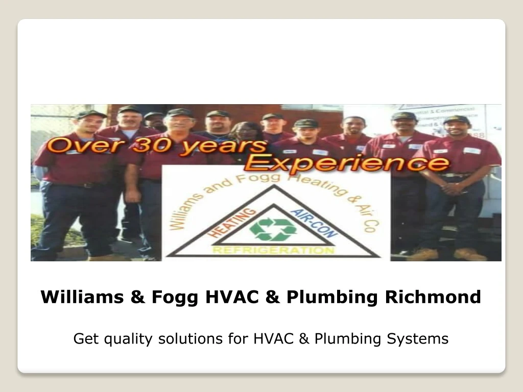 williams fogg hvac plumbing richmond