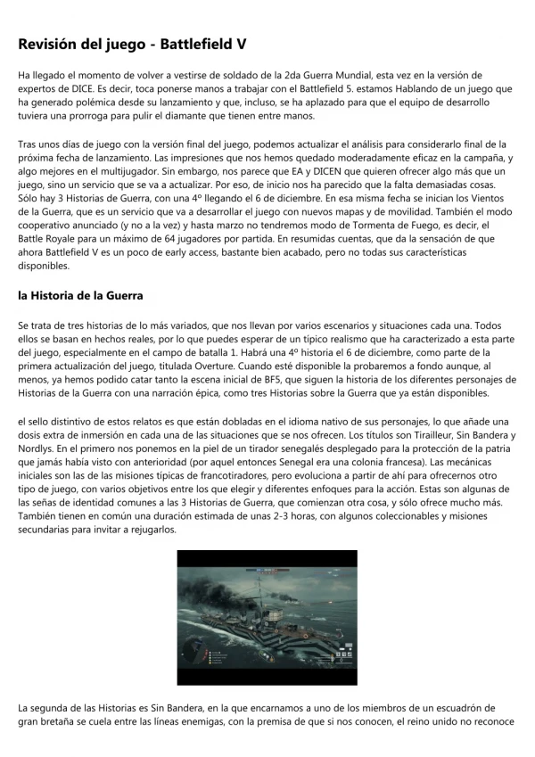 revisi n del juego battlefield v