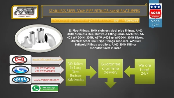 stainless steel 304h pipe fittings manufacturers