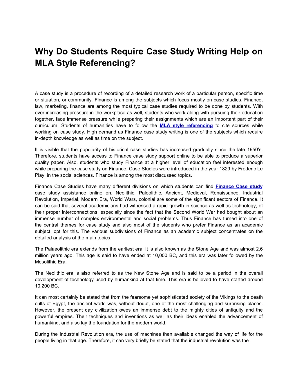 why do students require case study writing help