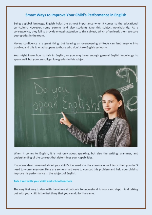smart ways to improve your child s performance