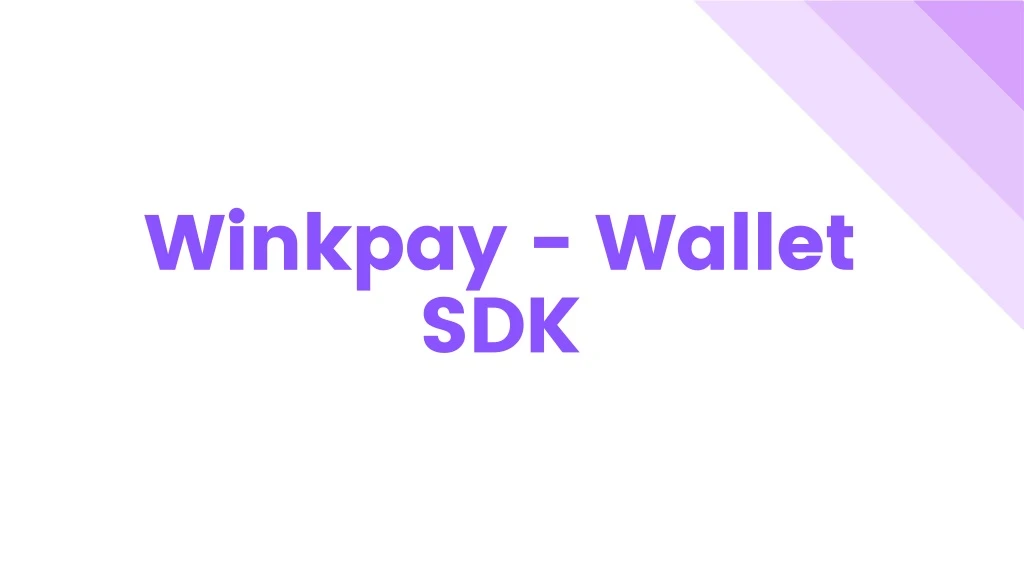 winkpay wallet sdk