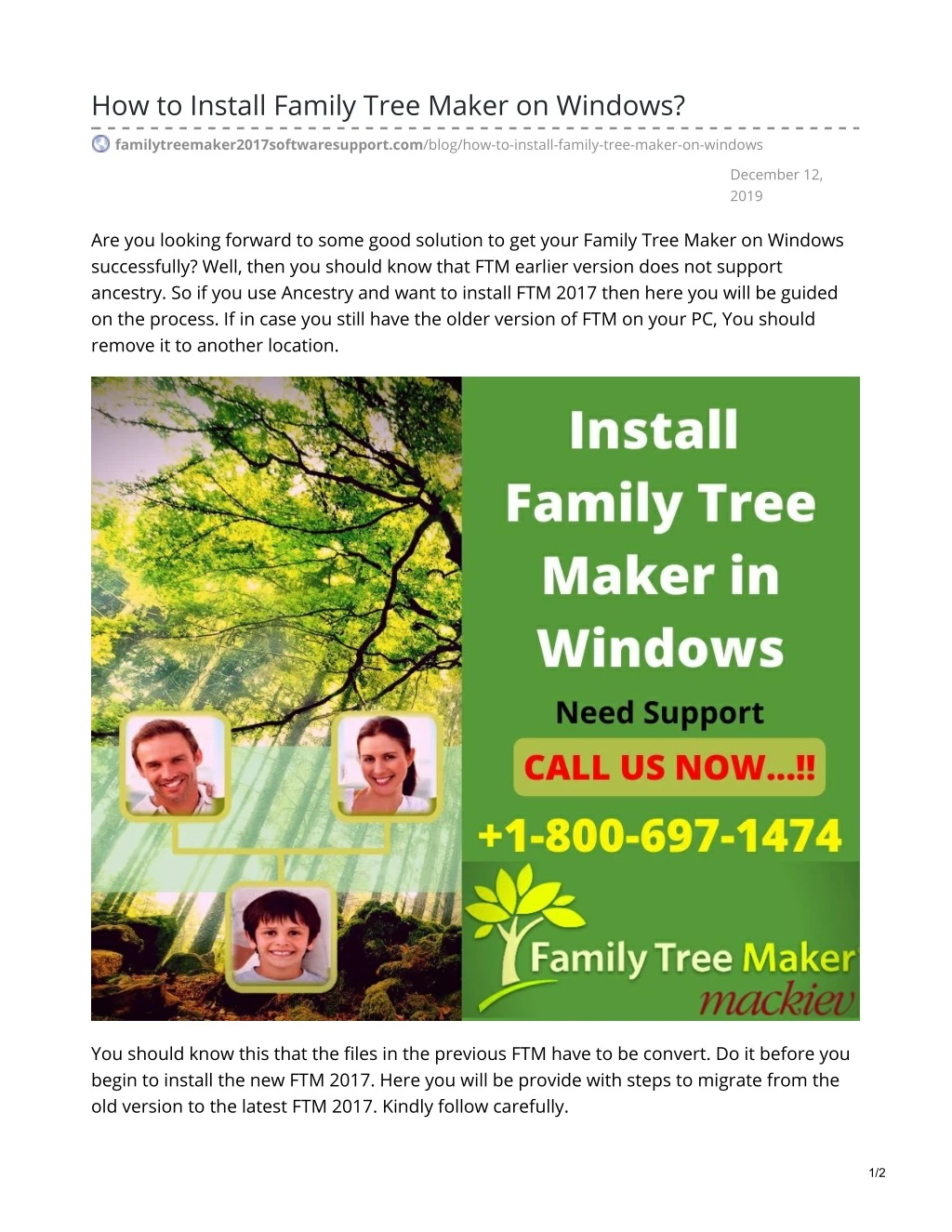how to install family tree maker on windows