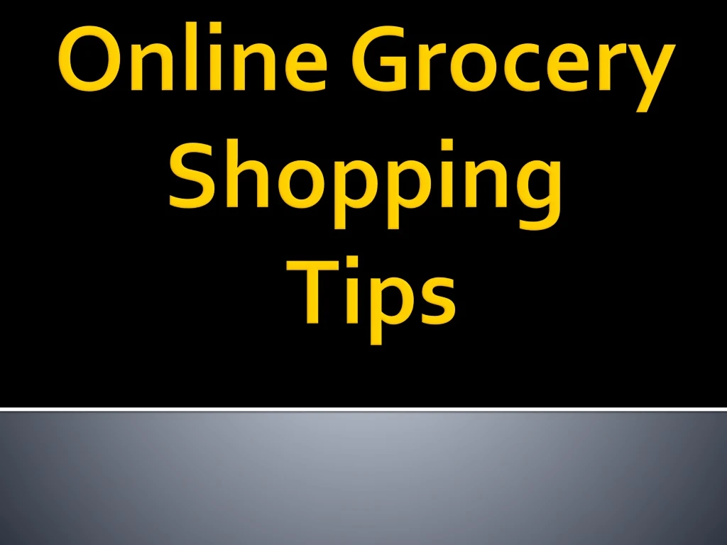 online grocery shopping tips