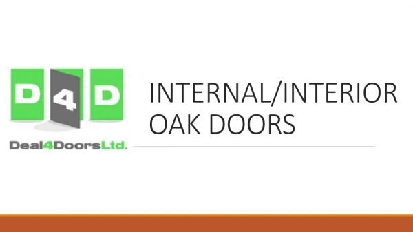 Internal Oak Doors by Deal4doors