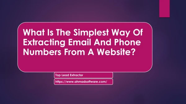what is the simplest way of extracting email