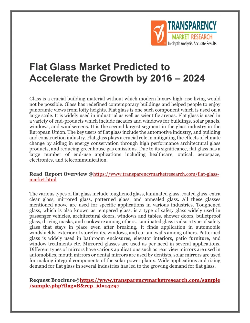 flat glass market predicted to accelerate