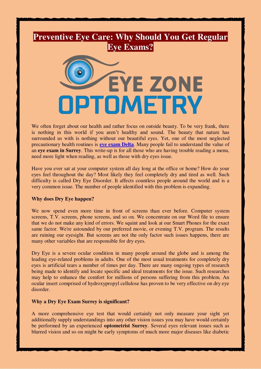 preventive eye care why should you get regular