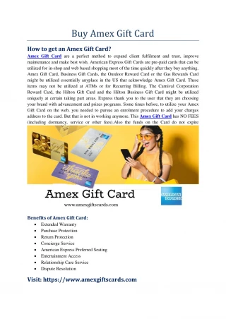 Buy Amex Gift Card - slide 1