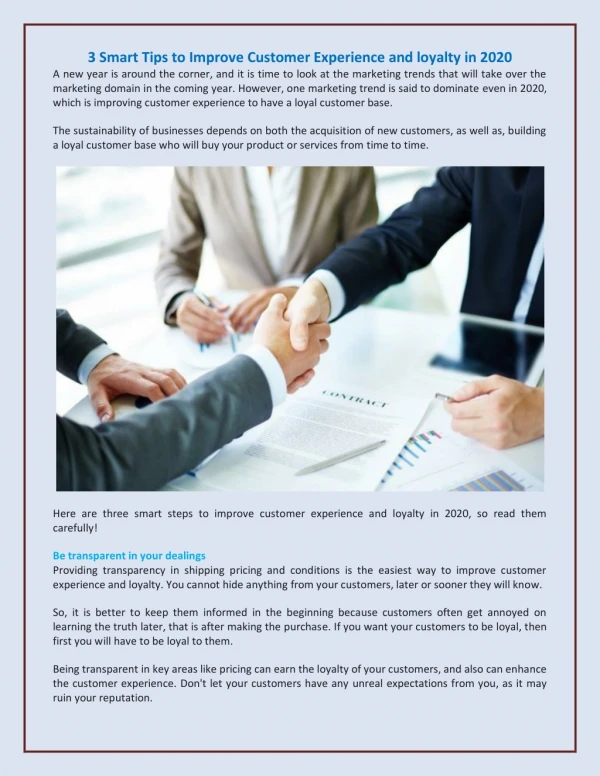 3 smart tips to improve customer experience