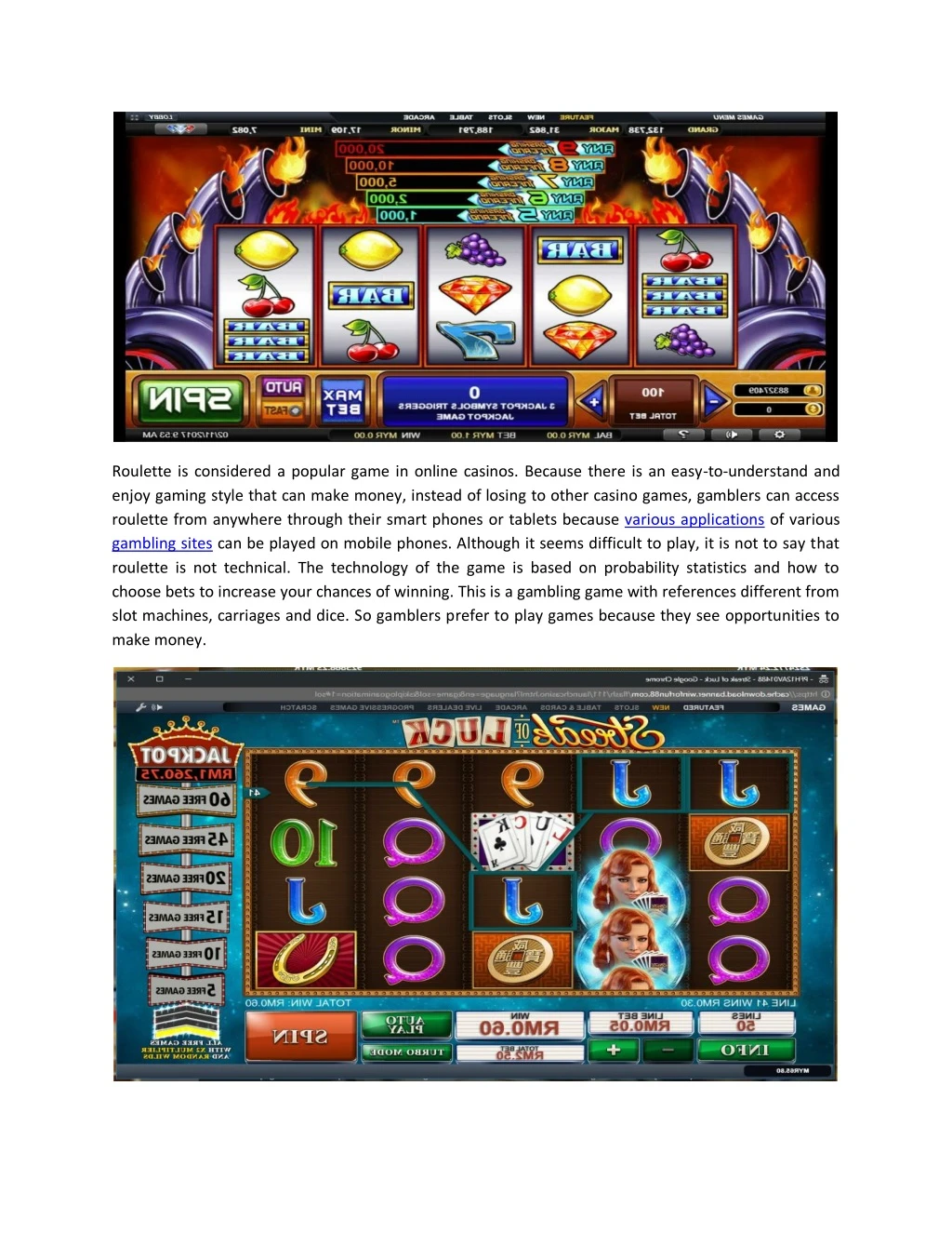 roulette is considered a popular game in online