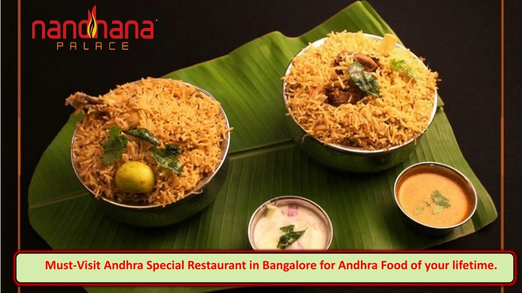 must visit andhra special restaurant in bangalore